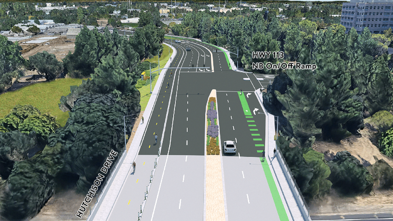 Rendering of Hutchison Drive improvements