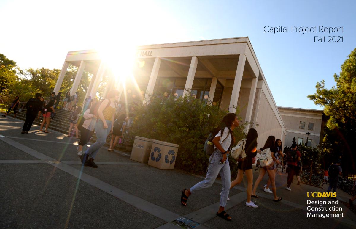 Cover of Fall Capital Report, photo of students in front of Rock Hall
