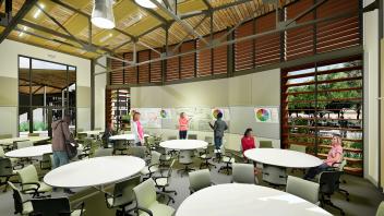perspective rendering of renovated walker hall uc davis