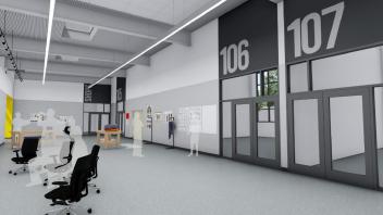Rendering of Cruess Hall interior