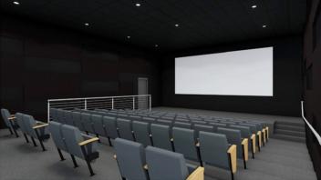 Rendering of Cruess Hall auditorium