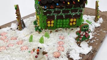"Bank of Grinch" building constructed using gingerbread and other sweets