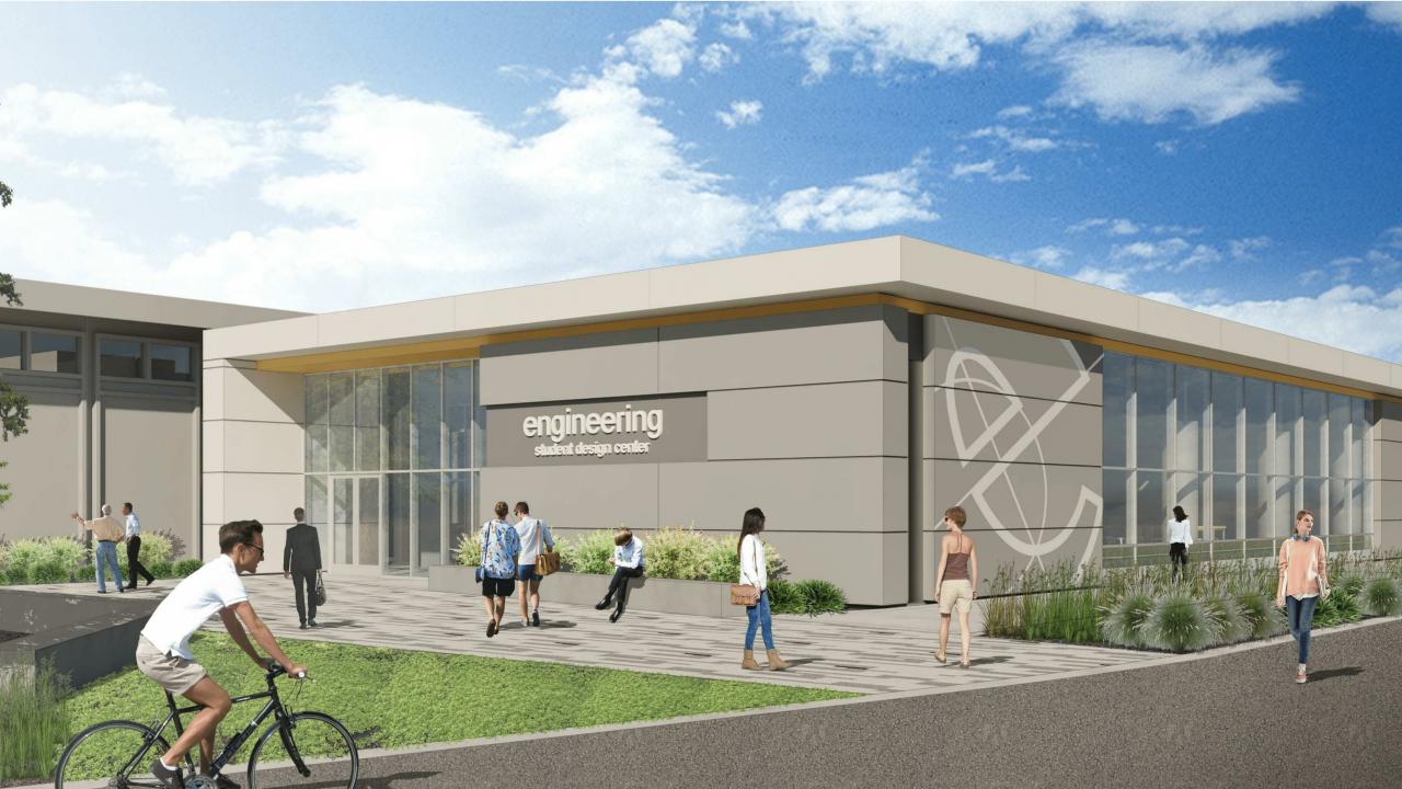 Rendering of UC Davis Engineering Student Design Center