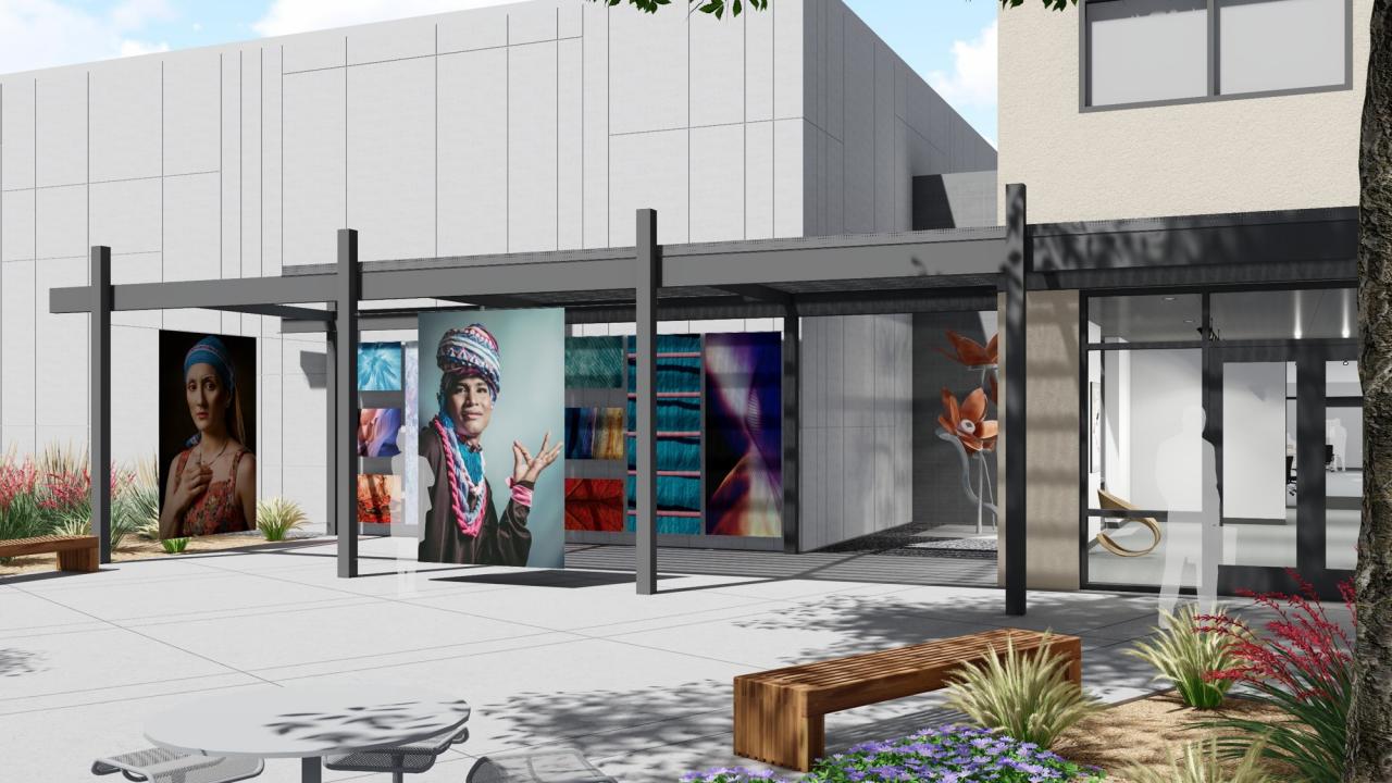 Rendering of Cruess Hall exterior