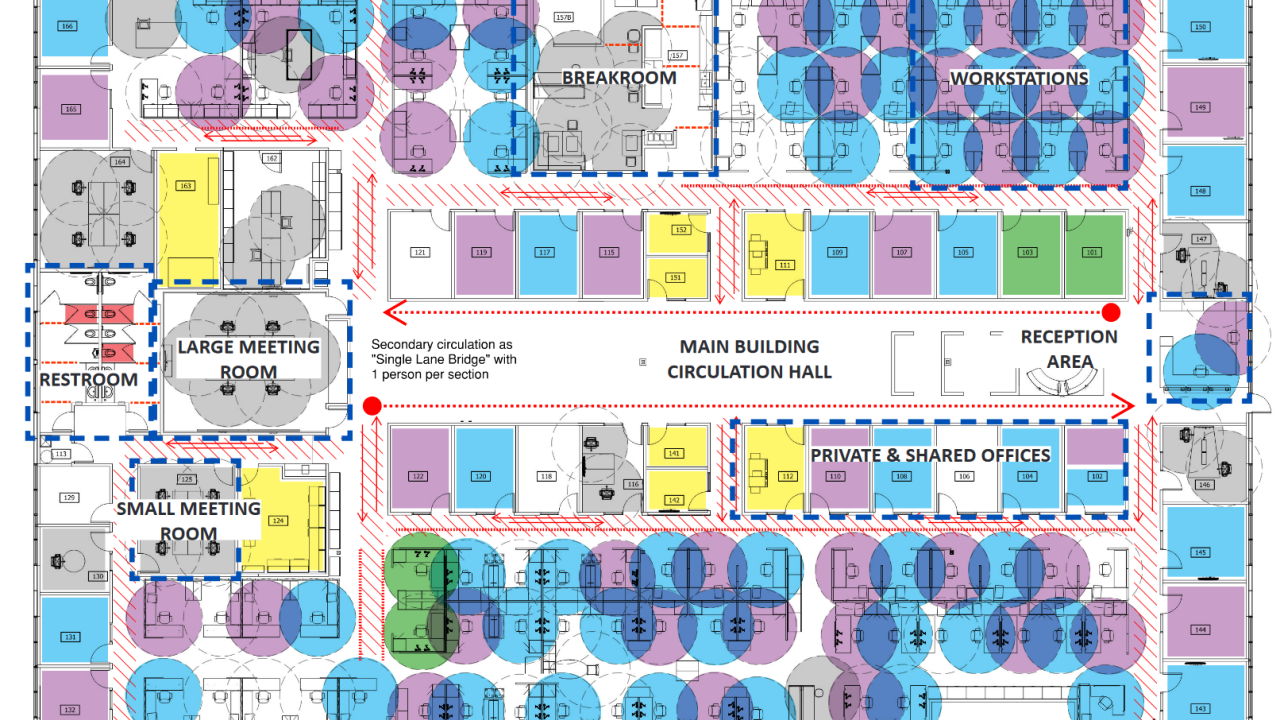 Sample office configuration plan,