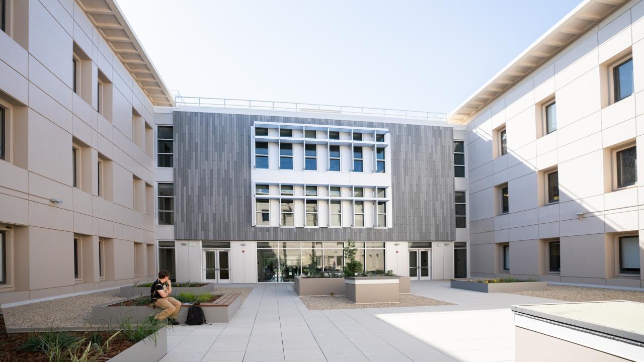 Chemistry Building addition as viewed from the building courtyard