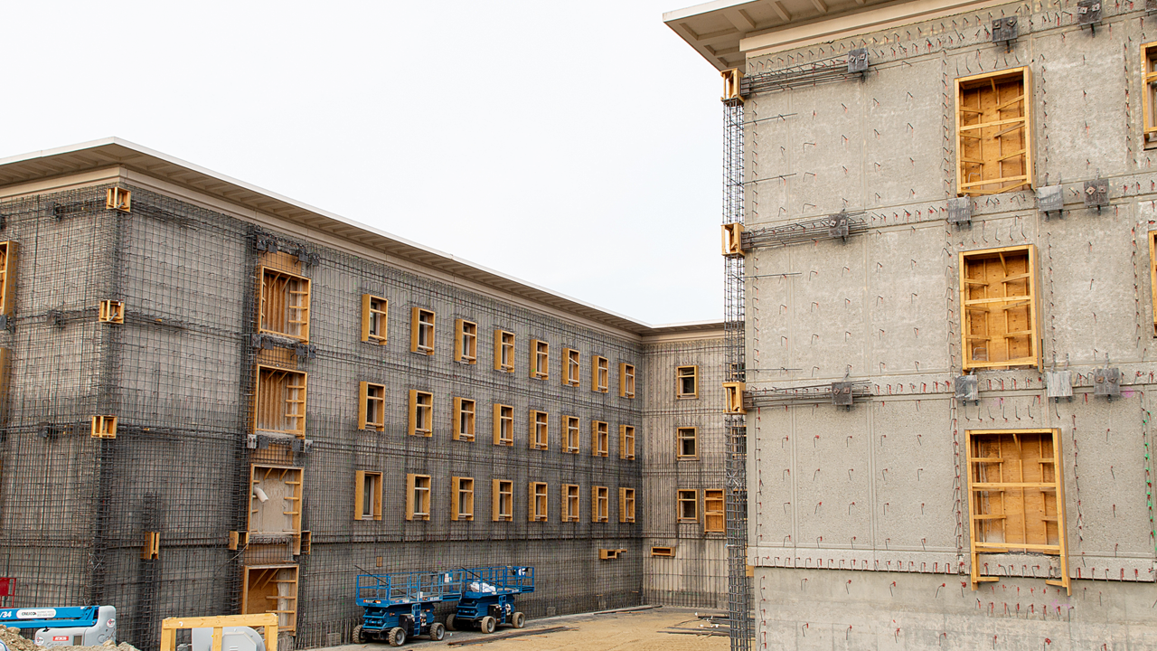 Seismic improvements construction in process