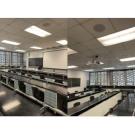 A collage of photos of Hutchison Labs 103 and 109 before renovation