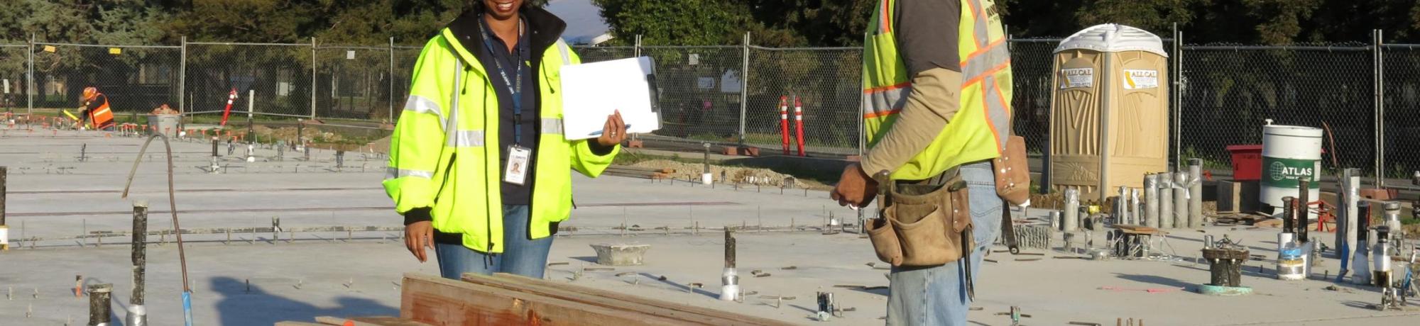 Two construction workers