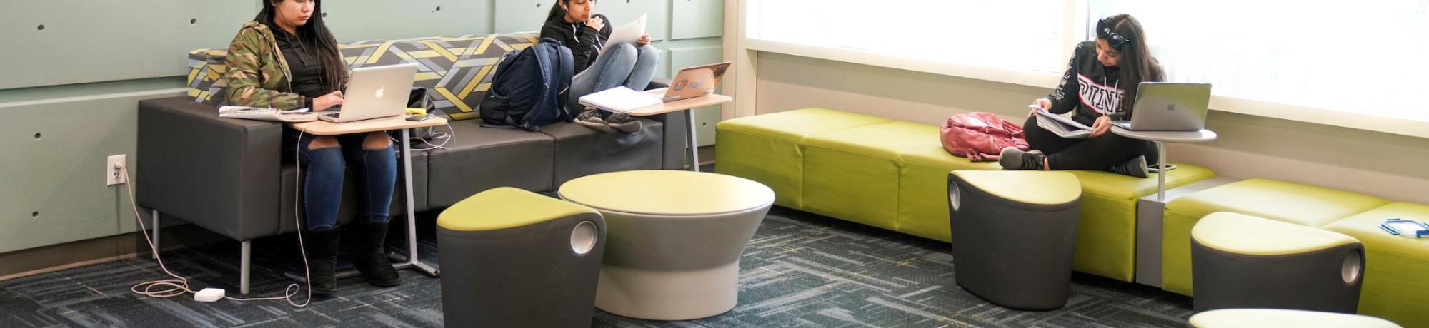 Image of students studying at the UC Davis Memorial Union.