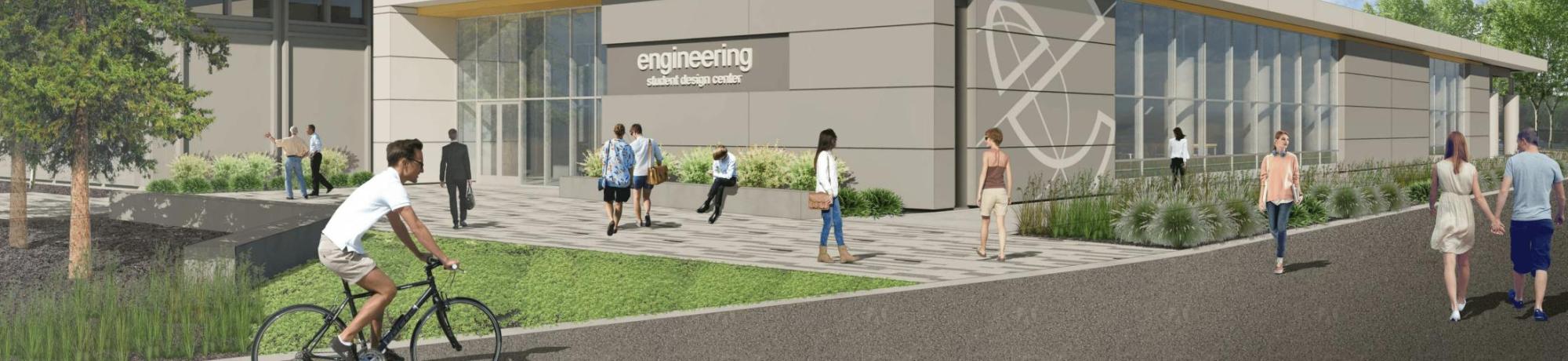 Rendering of UC Davis Engineering Student Design Center