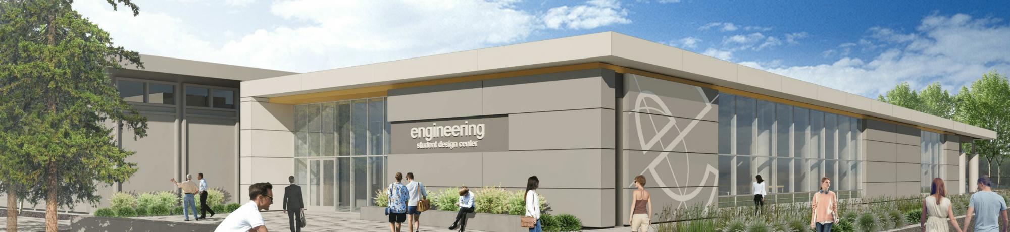 Rendering of UC Davis Engineering Student Design Center