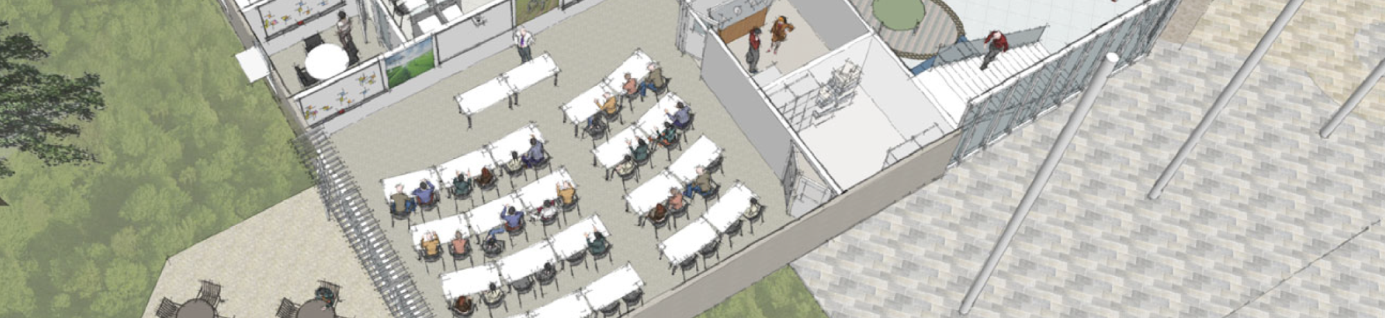 Rendering of classroom career center in the Agricultural Innovation Center