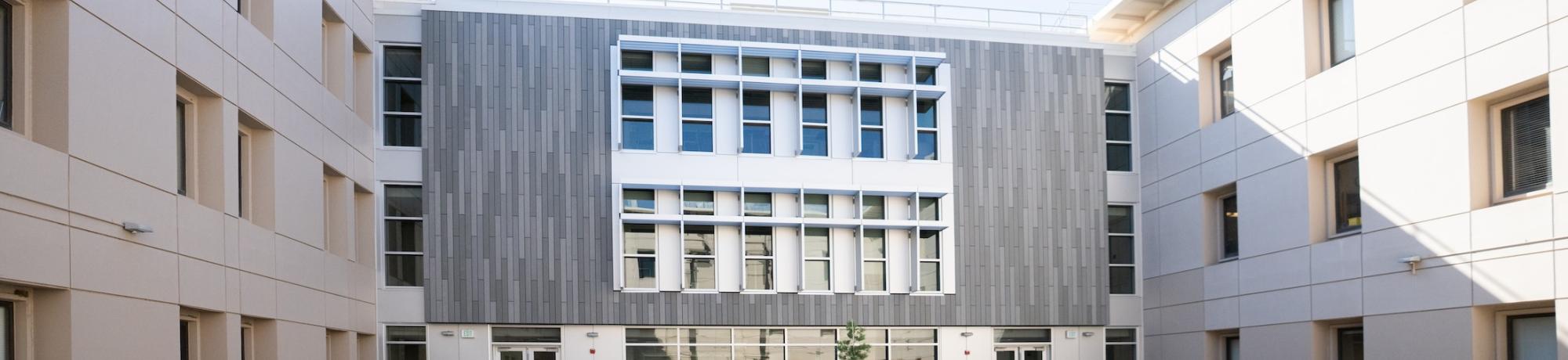 Chemistry Building addition as viewed from the building courtyard