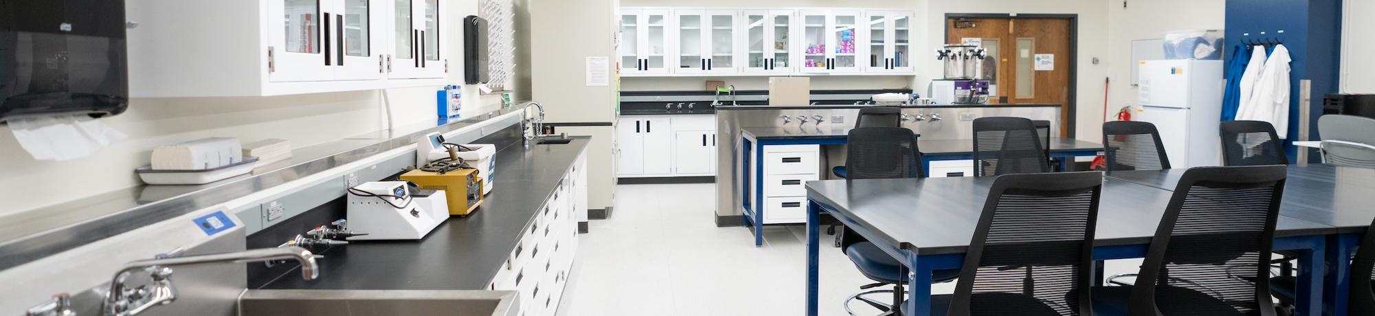 Interior of a remodeled lab in Wickson Hall